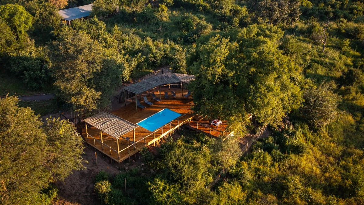 Chobe Elephant Camp aerial view