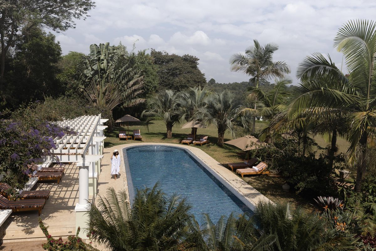 Hemingways Nairobi pool garden