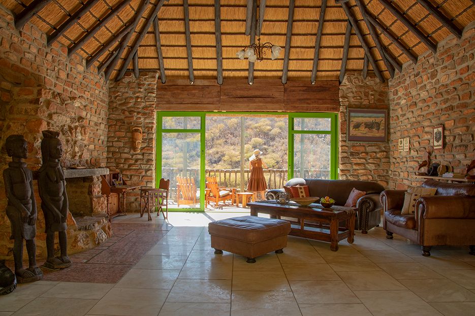 Okambara Elephant Lodge lounge