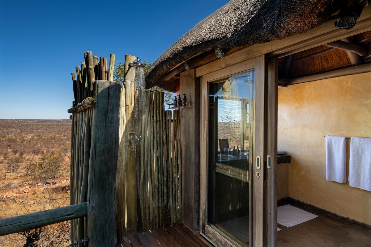 Ongava Lodge outdoor shower