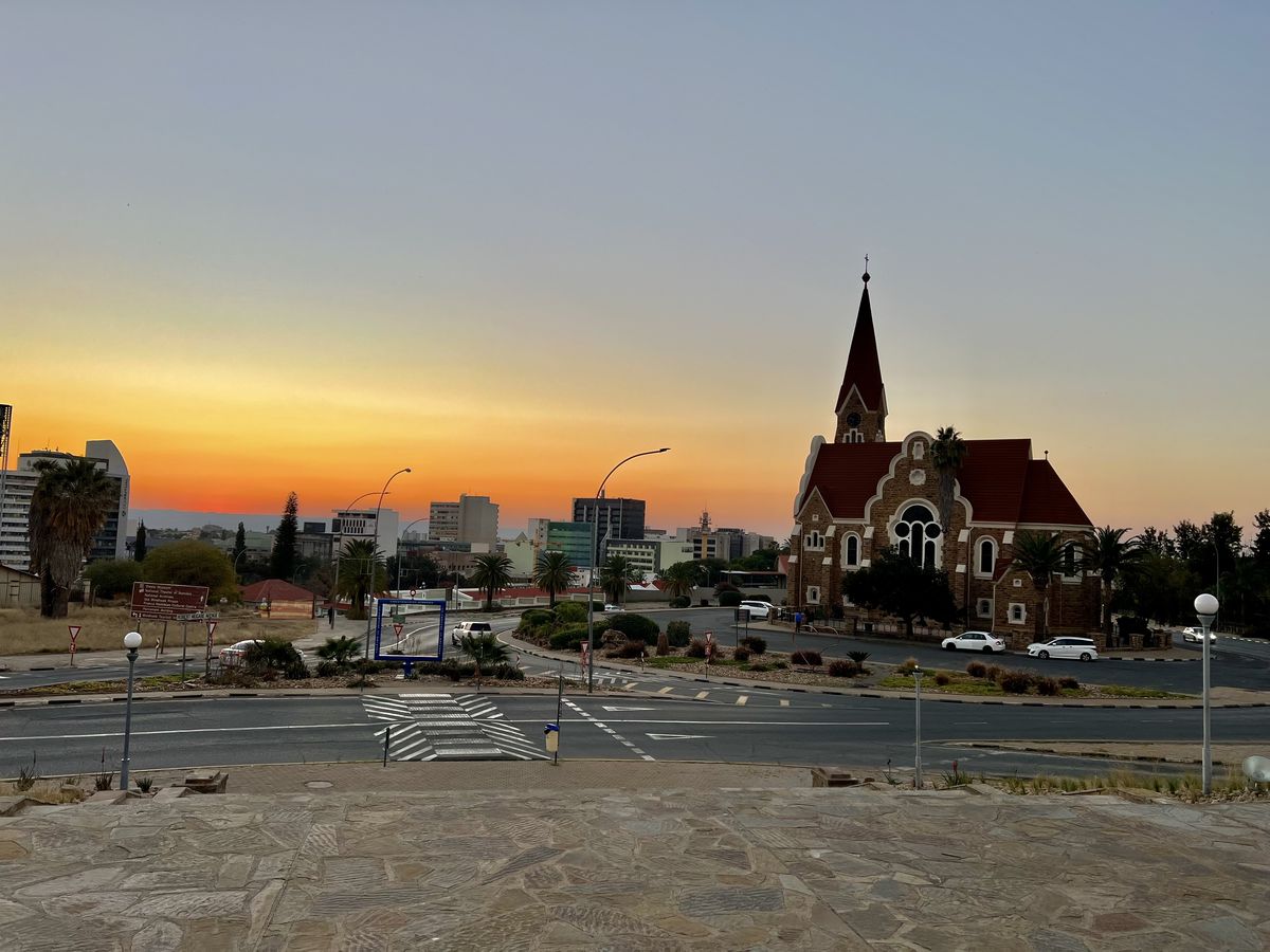 Windhoek Christuskirche sunset