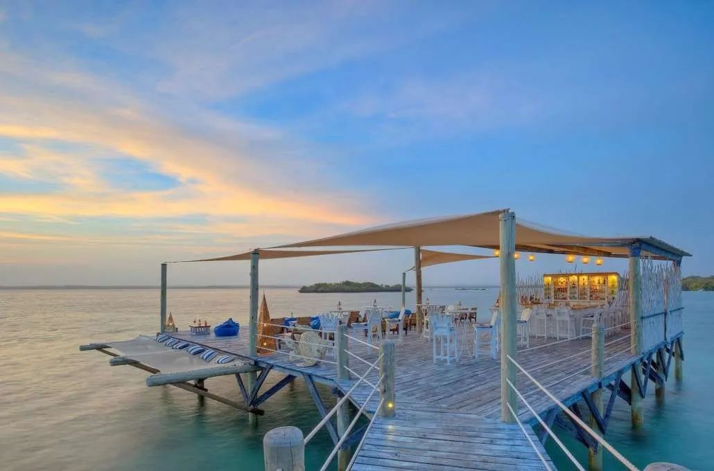 Chale Island beach restaurant