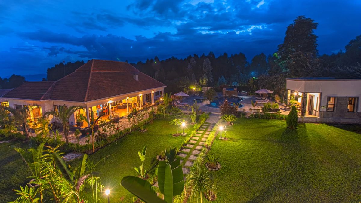 Five Volcanoes Boutique Hotel aerial view