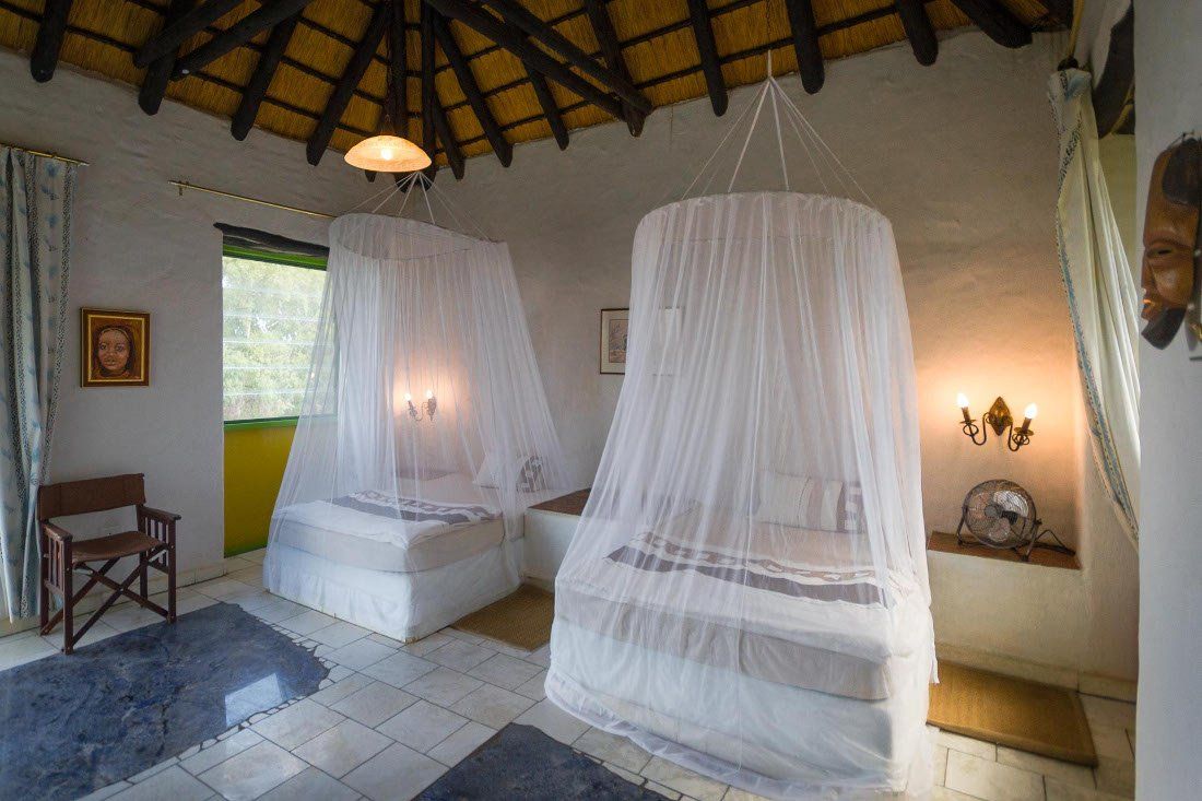 Okambara Elephant Lodge twin room