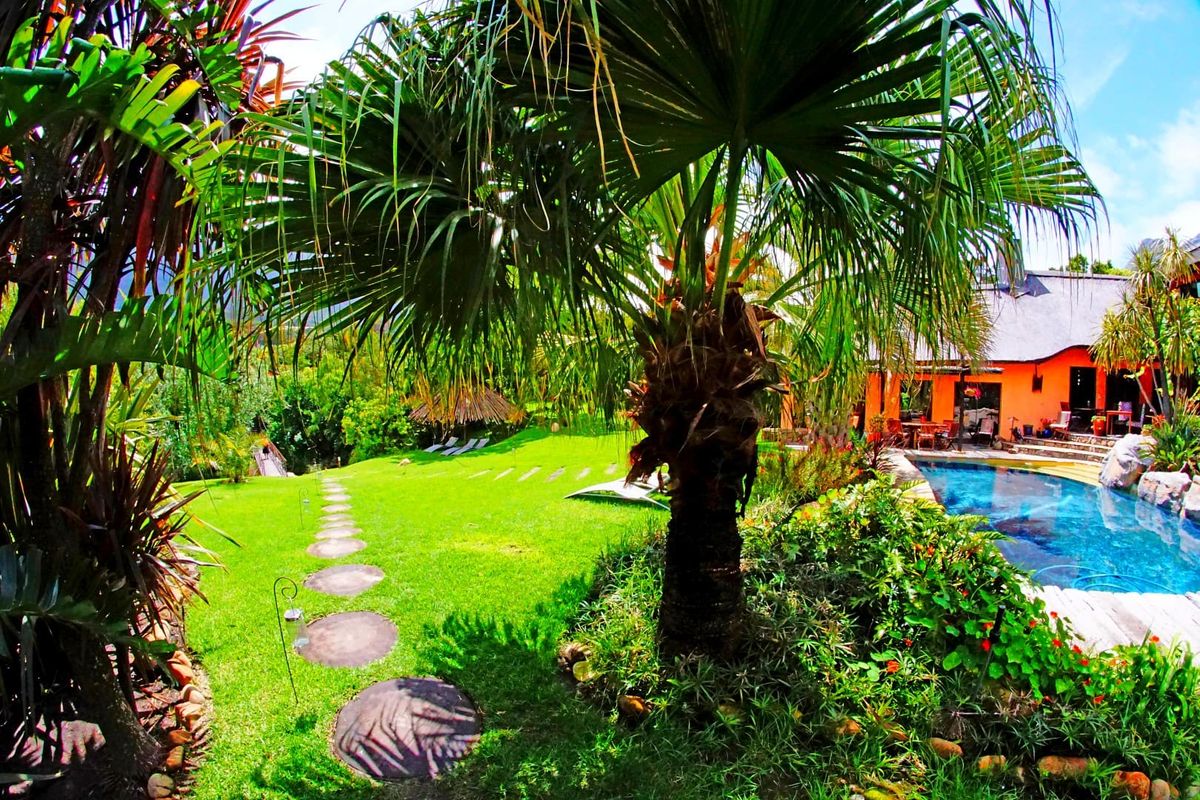 Thulani River Lodge garden & pool
