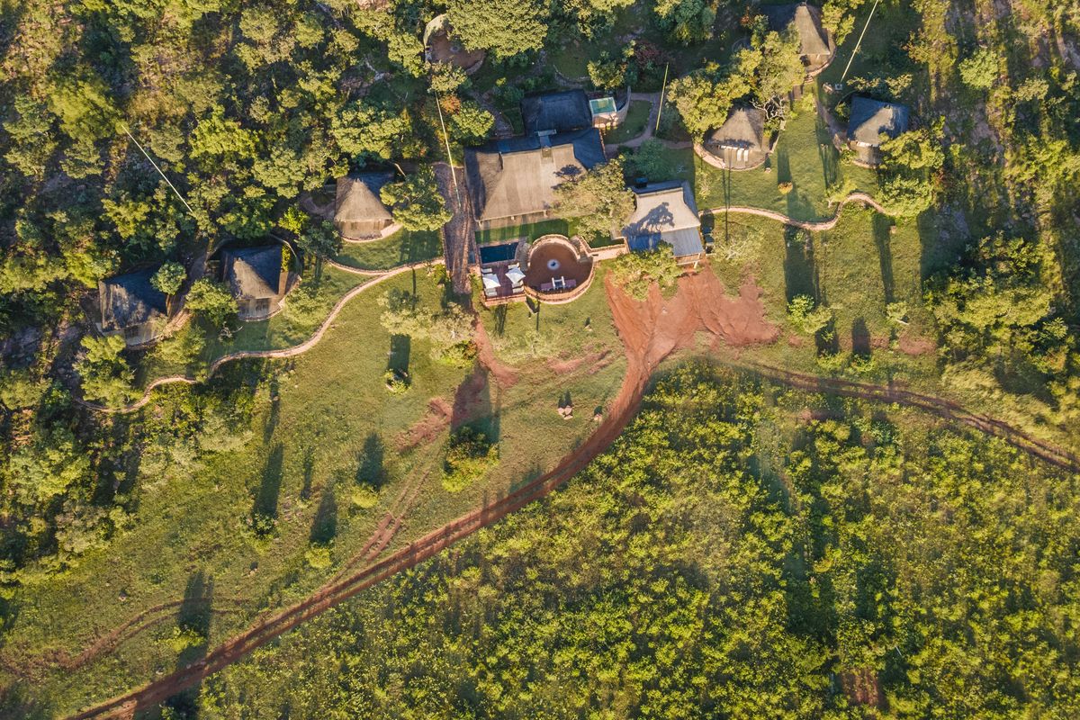 Ekuthuleni Lodge aerial view