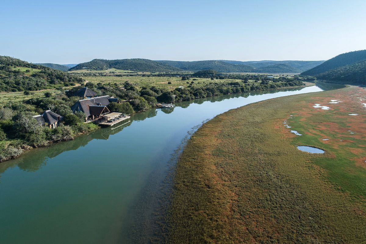 Kariega River Lodge aerial view