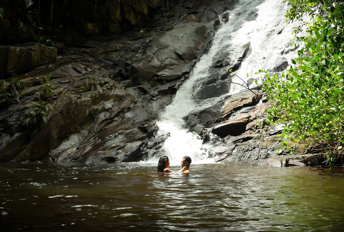 Seychelles Mahe sauzier waterfall