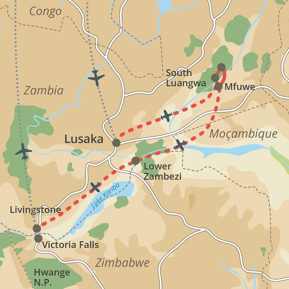 Reiseroute auf der Karte