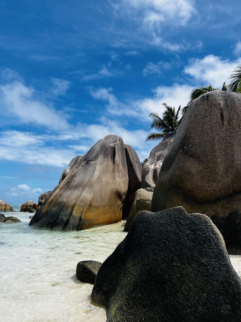 Die berühmten Granitfelsen am Anse Source d'Argent, La Digue