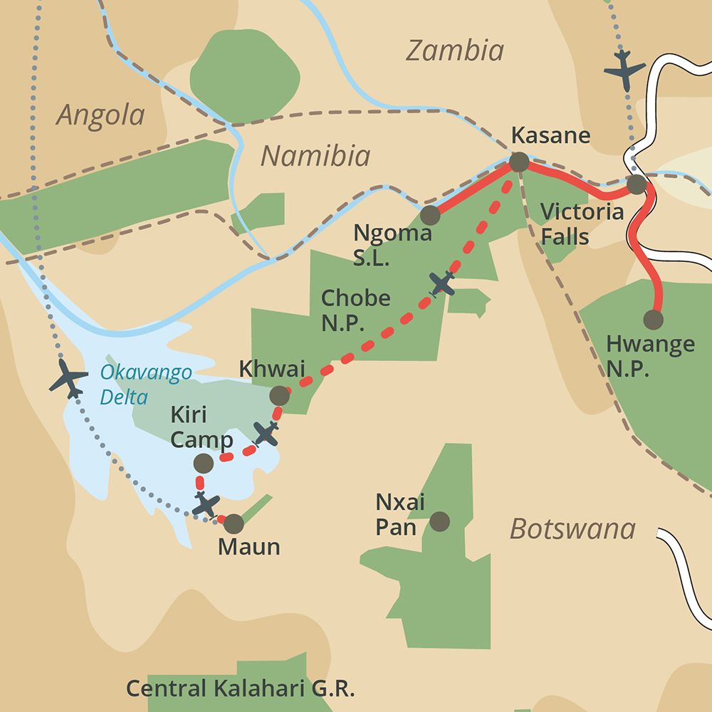 Reiseroute auf der Karte