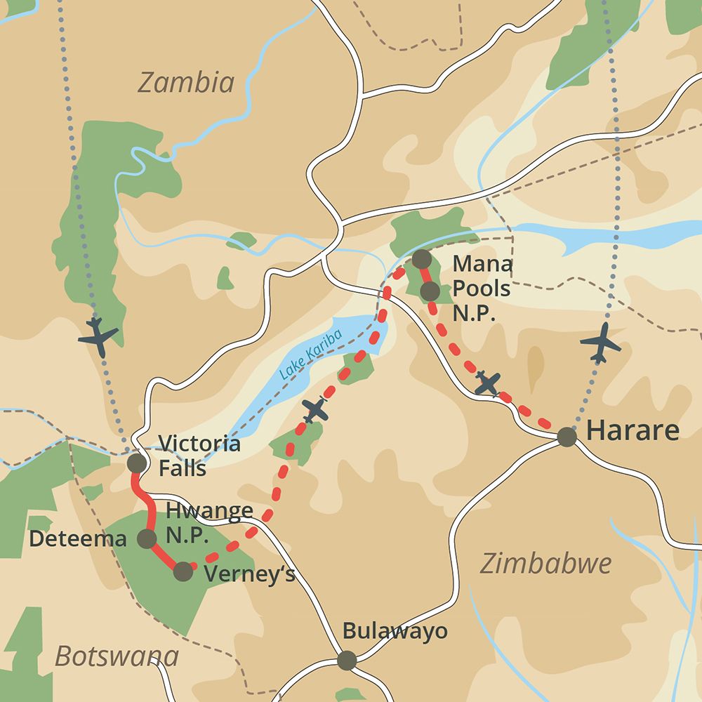 Reiseroute auf der Karte