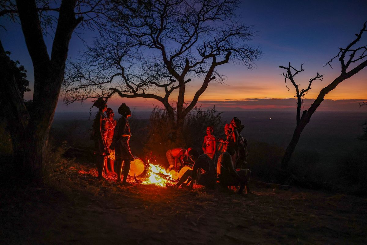 Taita Hills night fire