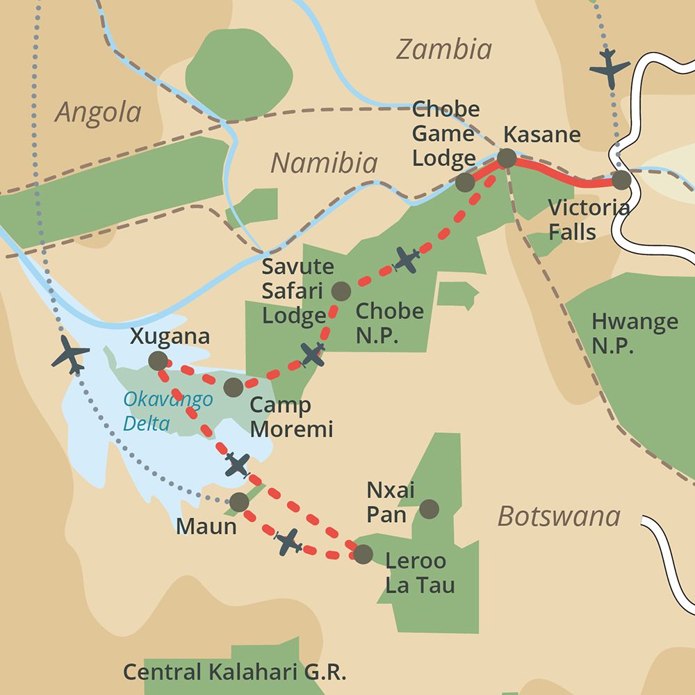 Reiseroute auf der Karte