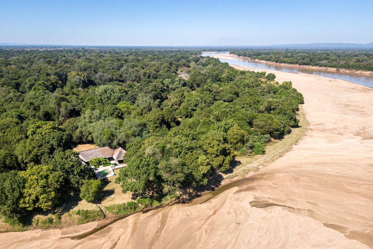 Luangwa River Camp aerial view