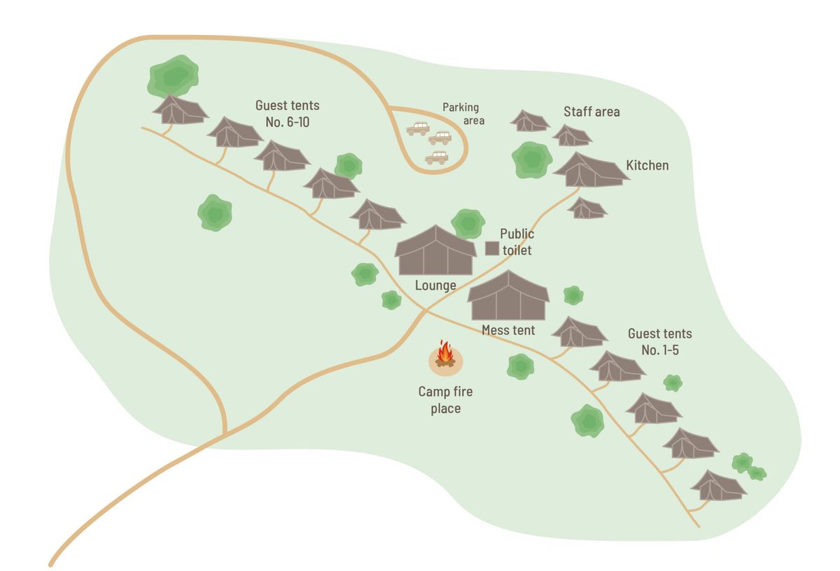 Serengeti View Camp site map