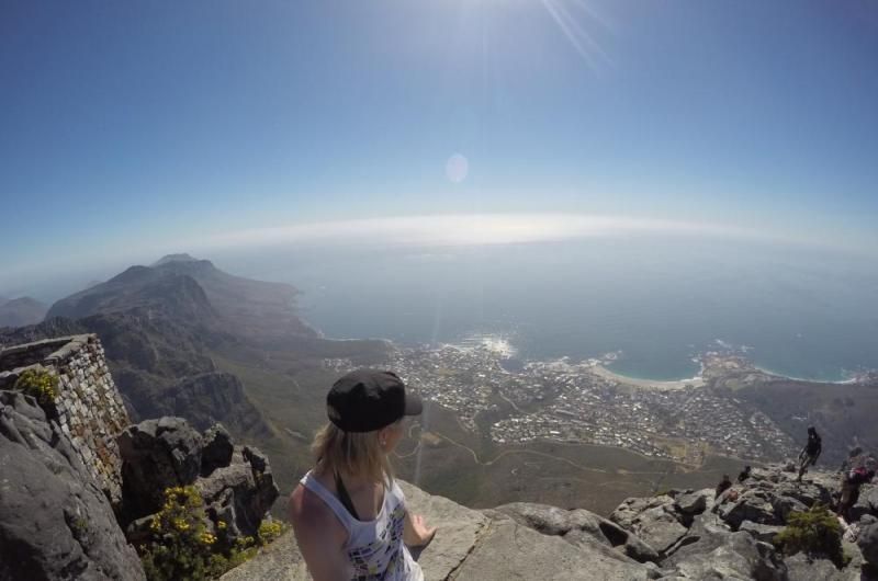 Blick vom Tafelberg auf Kapstadt