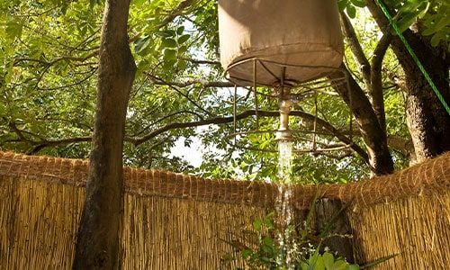Island Bush Camp bucket shower