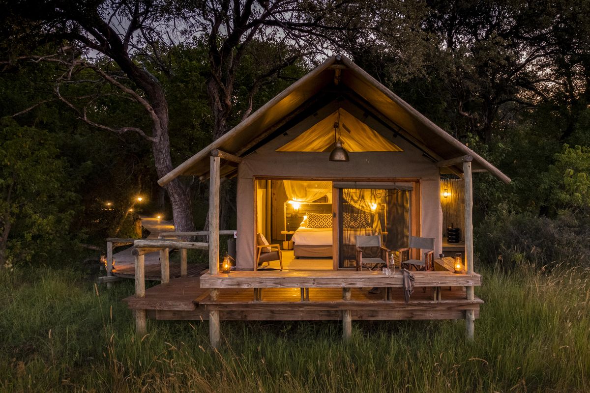 Little Sable tent evening