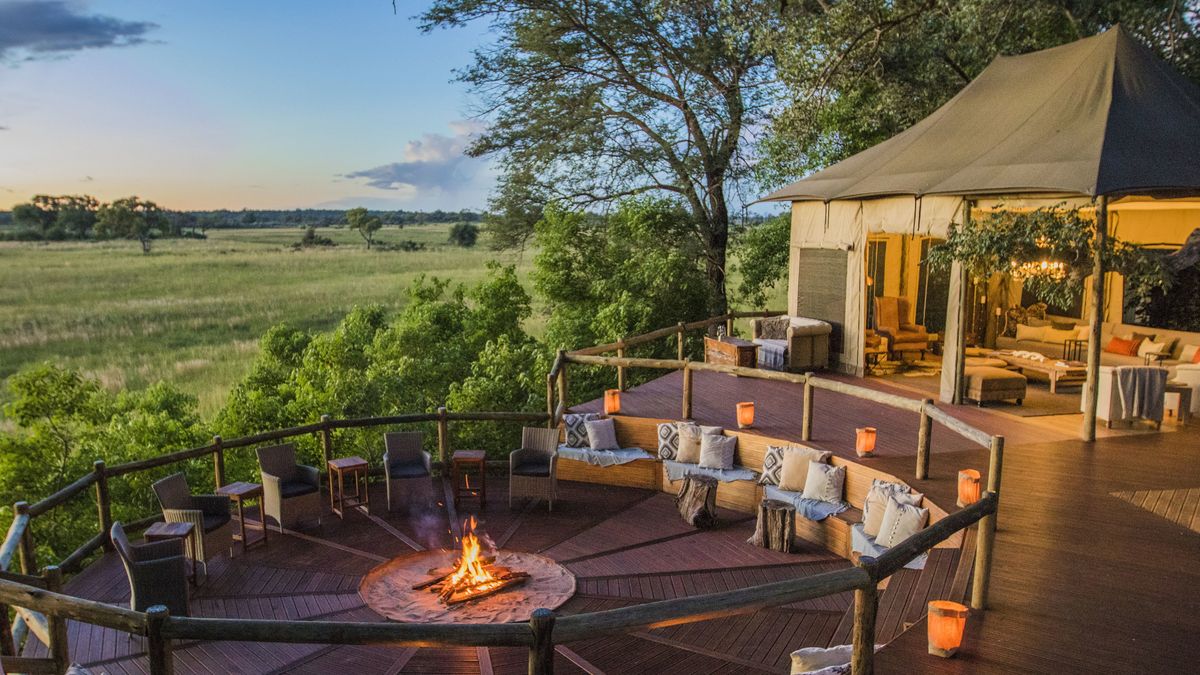 Nambwa Tented Lodge fireplace