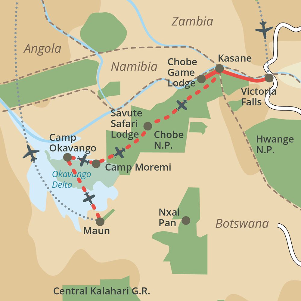 Reiseroute auf der Karte