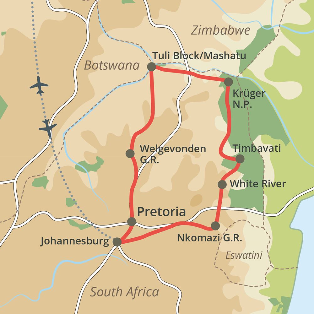 Reiseroute auf der Karte