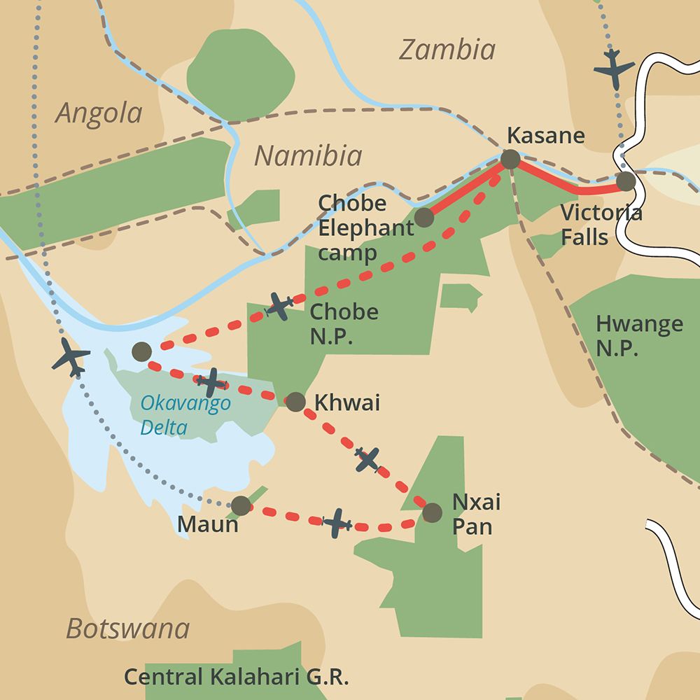 Reiseroute auf der Karte