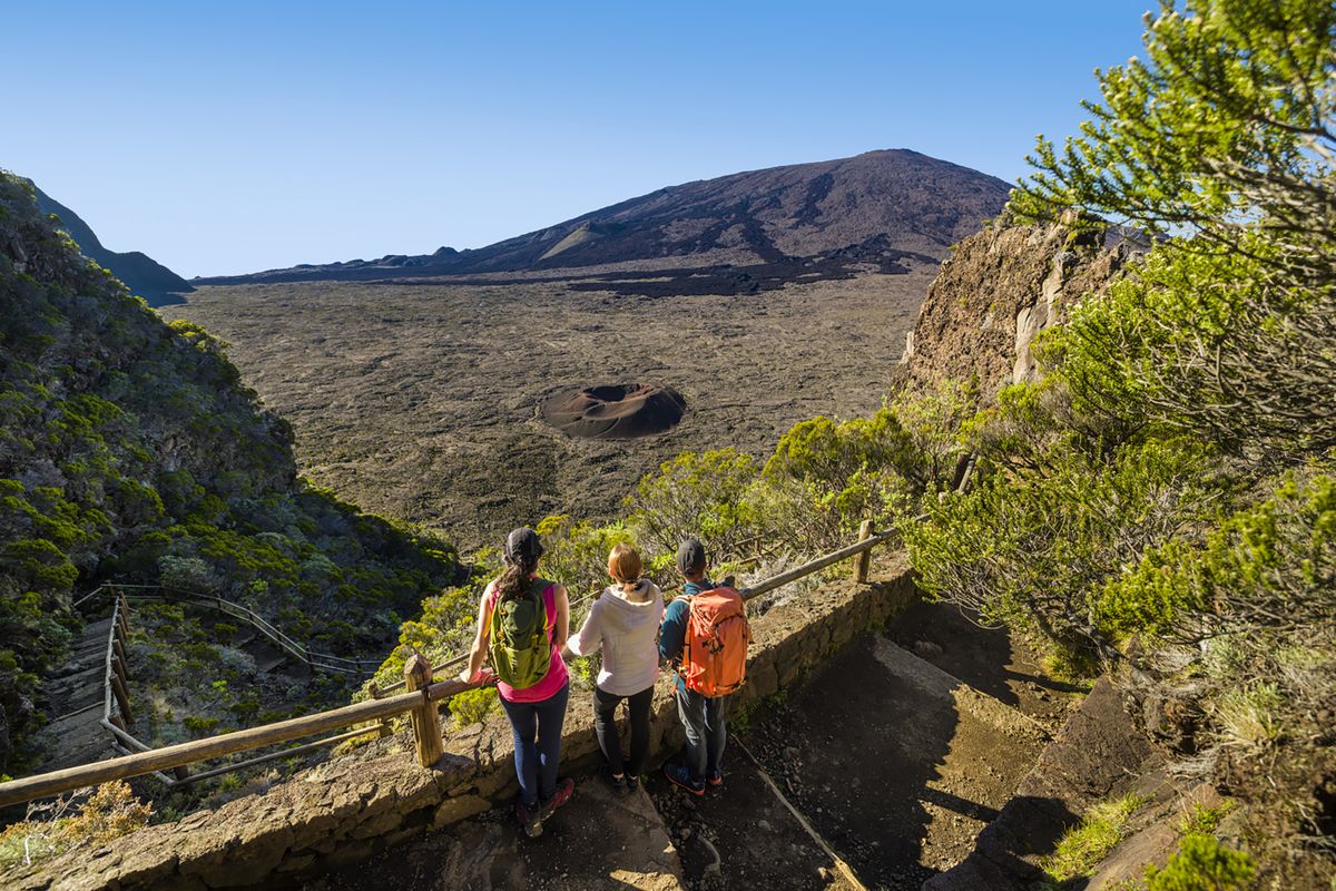 Reunion Piton de la Fournaise hiking