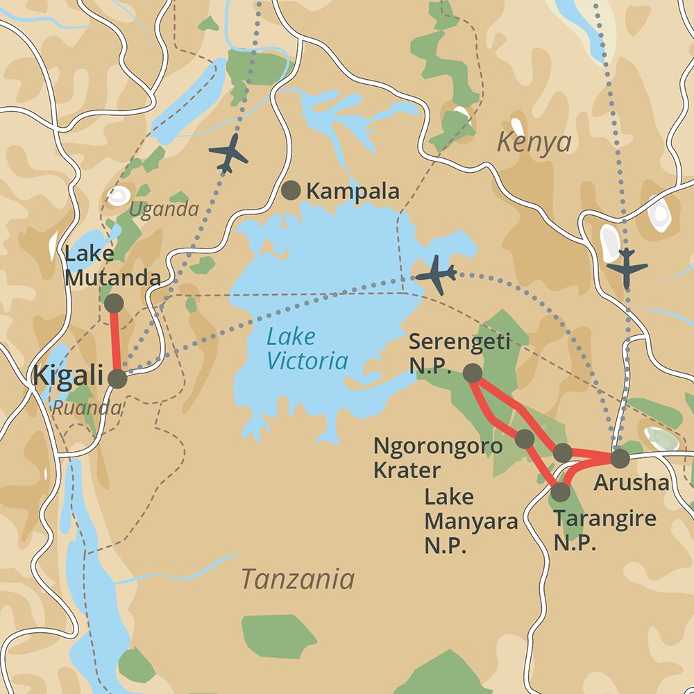 Reiseroute auf der Karte