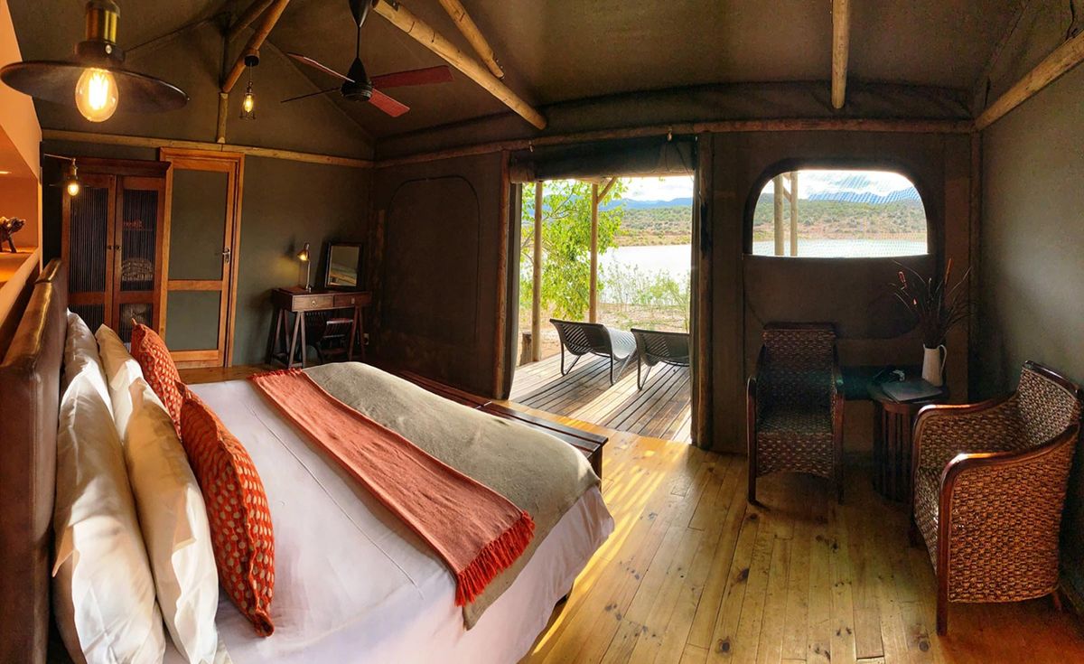 Buffelsdrift Game Lodge tent (view)