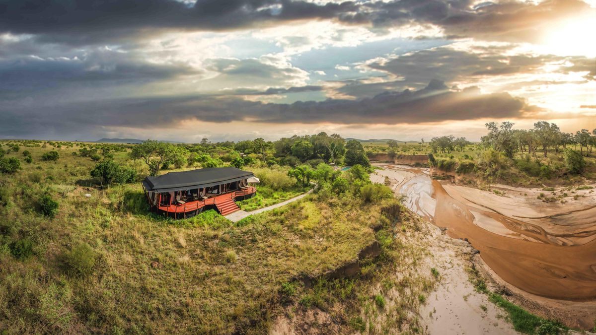Elewana sand river aerial view