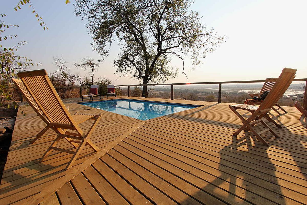 Chobe Elephant Camp pool deck