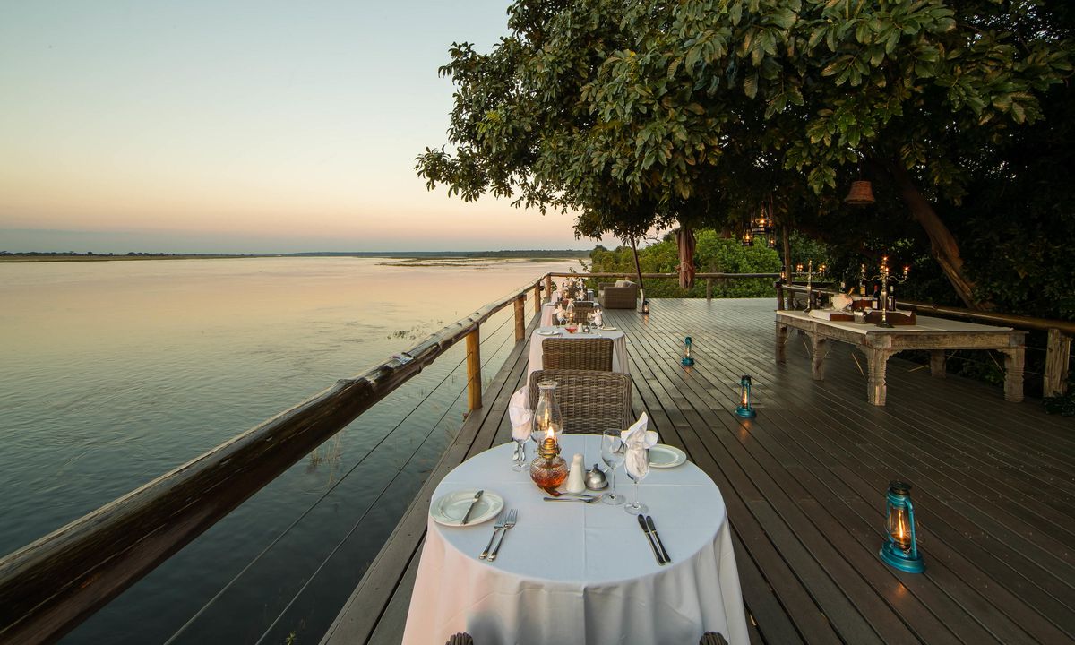 Chobe Game Lodge private dining deck