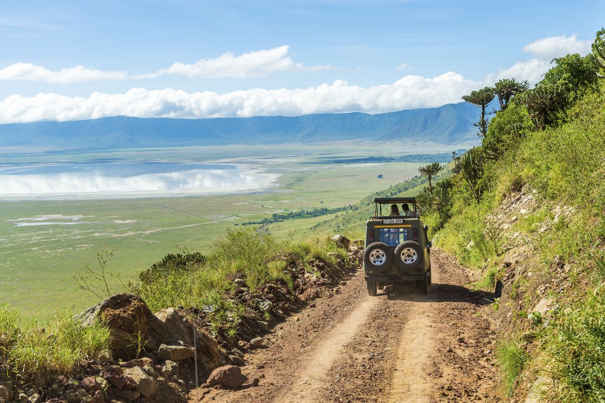 Ngorongoro safari einfahrt
