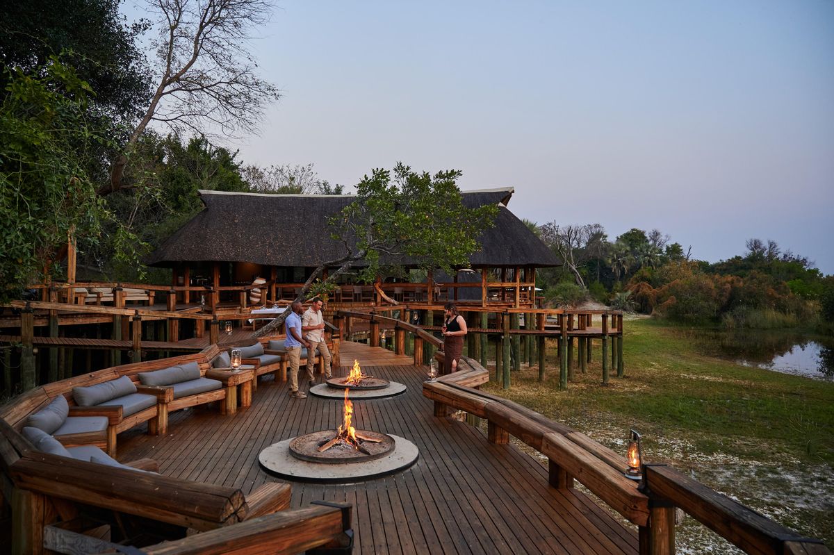 Camp Okavango fireplace