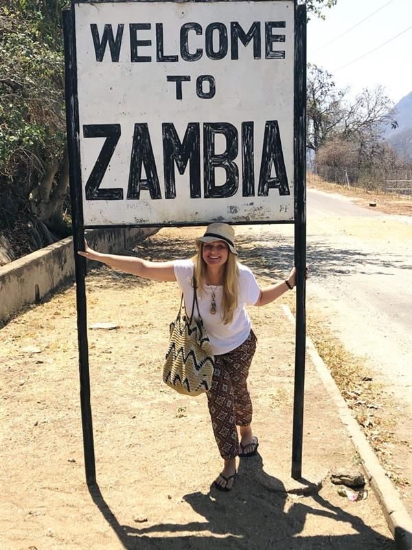 Verena unterwegs in Sambia