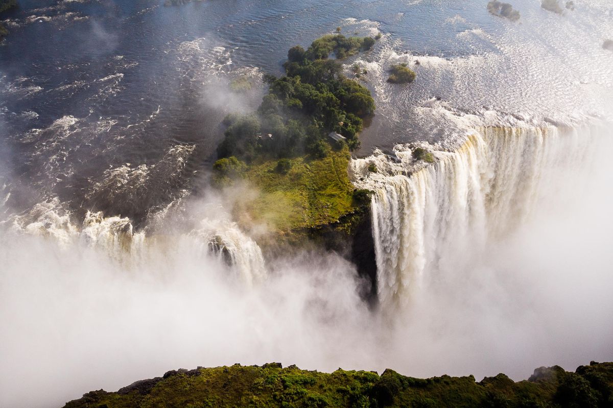 Victoria Falls aerial view