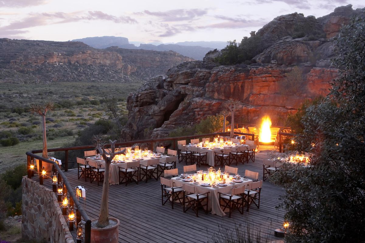 Bushmans Kloof outdoor dining
