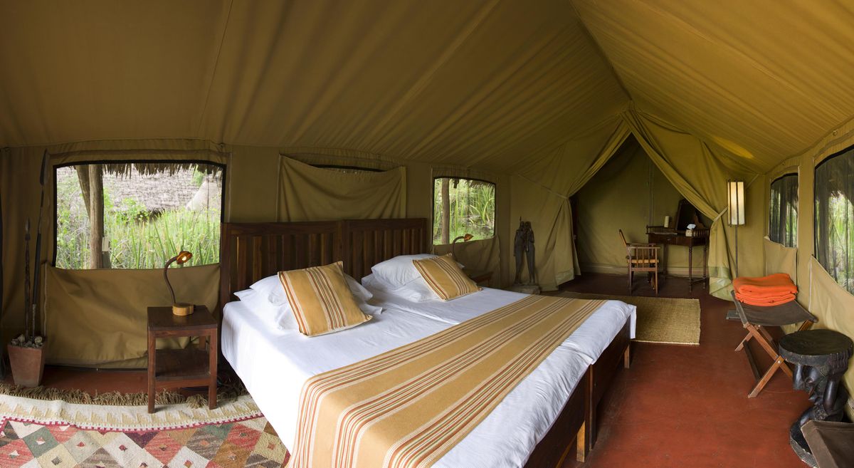 Olduvai Camp tent interior