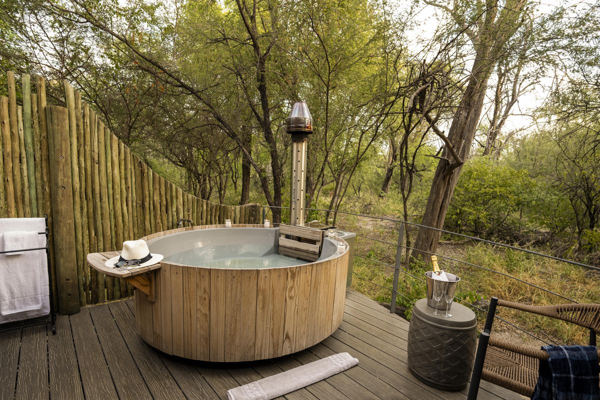 Onguma Forest Camp honeymoon suite hot tub