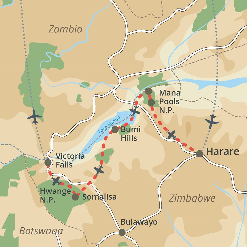 Reiseroute auf der Karte