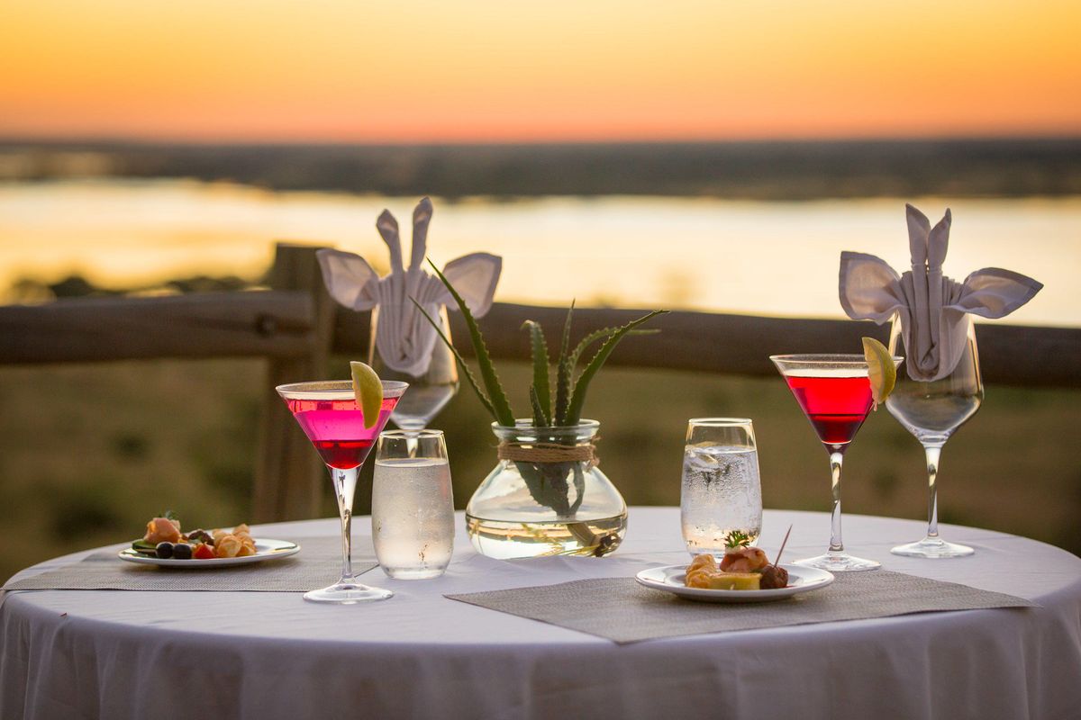 Ngoma Safari Lodge dining with a view