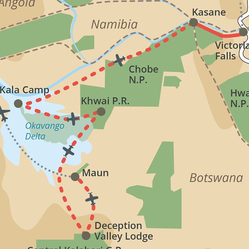 Reiseroute auf der Karte