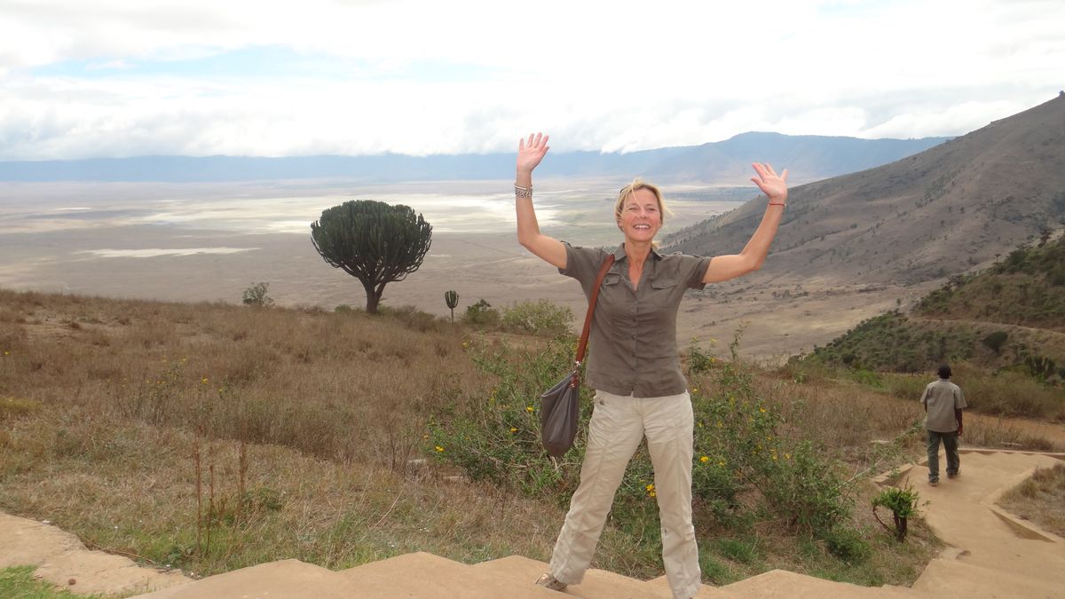 Michaela am Ngorongoro Krater