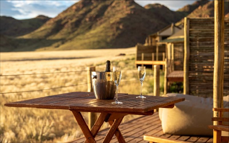 Elegant Desert Camp terrace