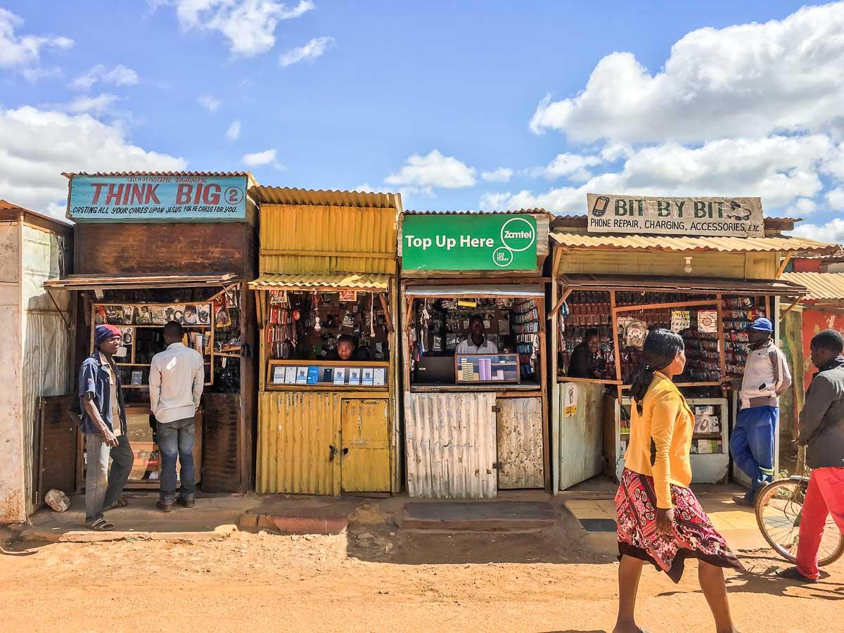 Markt in Mpika, einer bunten kleinen Stadt in Sambia