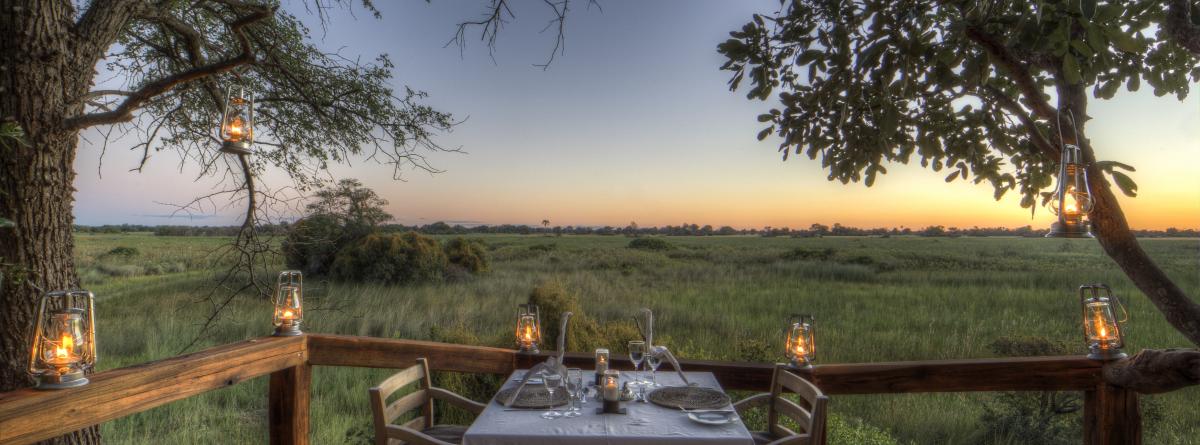 Flitterwochen mit Candle Light Dinner nach der Safari