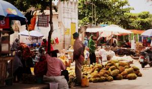 Lassen Sie das bunte Markttreiben in Stone Town auf Zanzibar auf sich wirken