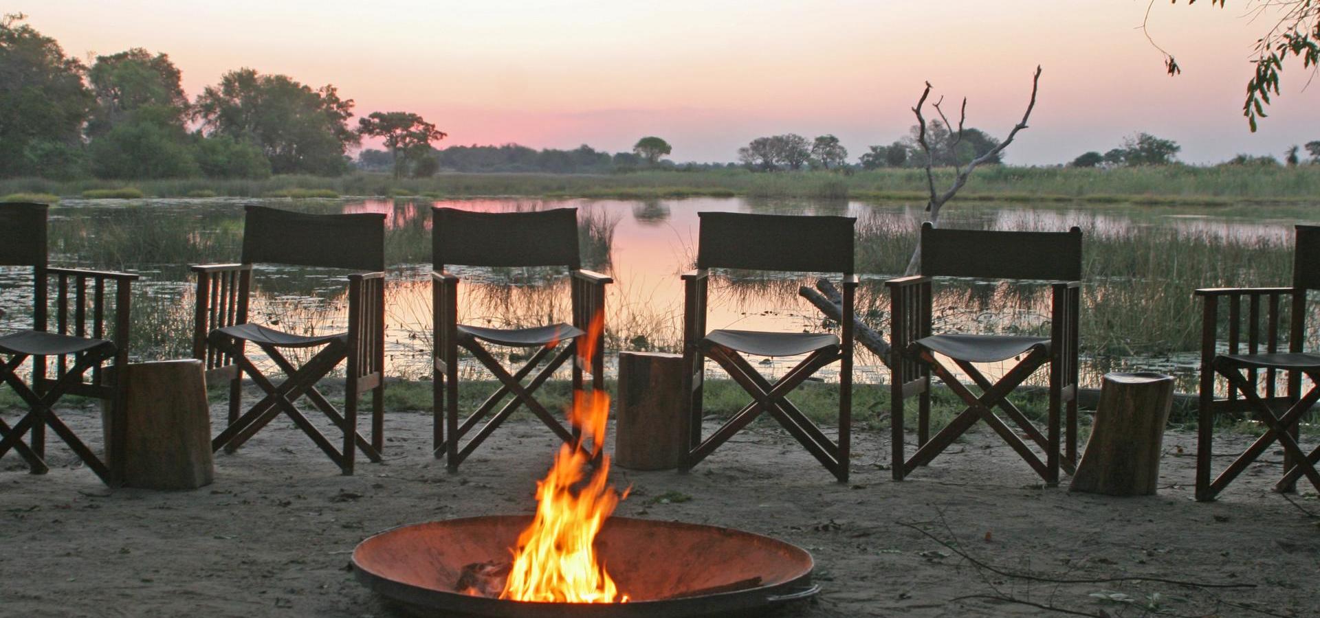 Campfeuer Okavango Delta